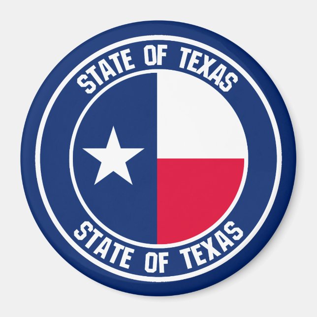 Texas Round Emblem Magnet (Framsidan)