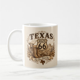 Texas Route 66 Big Sky Morning Drive Kaffemugg