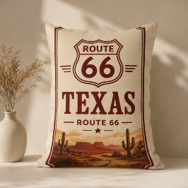 Texas Route 66 Desert Lodge Accent Dekor Lumbarkudde