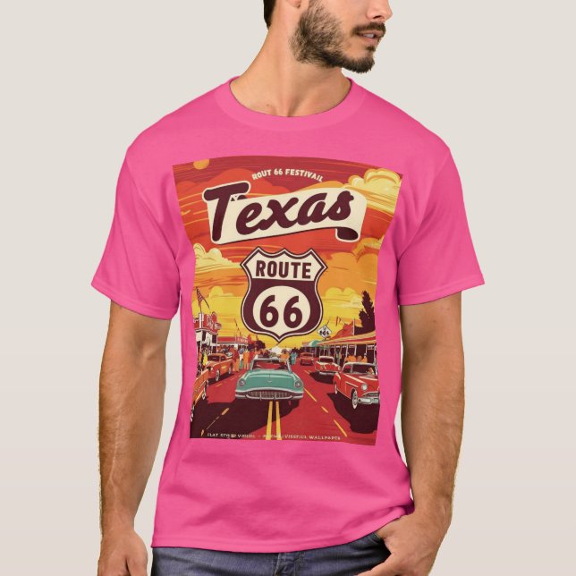 TEXAS ROUTE 66 FESTIVAL 2025 T SHIRT (Framsida)