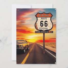 Texas Route 66 festival-inbjudan Inbjudningar
