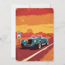Texas Route 66 FESTIVAL POSRCARD Inbjudningar