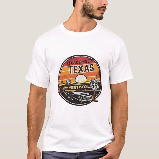 Texas Route 66 Festival Shirt T (Framsida)