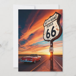 Texas Route 66 for Postcard Collectors PostcarD Inbjudningar