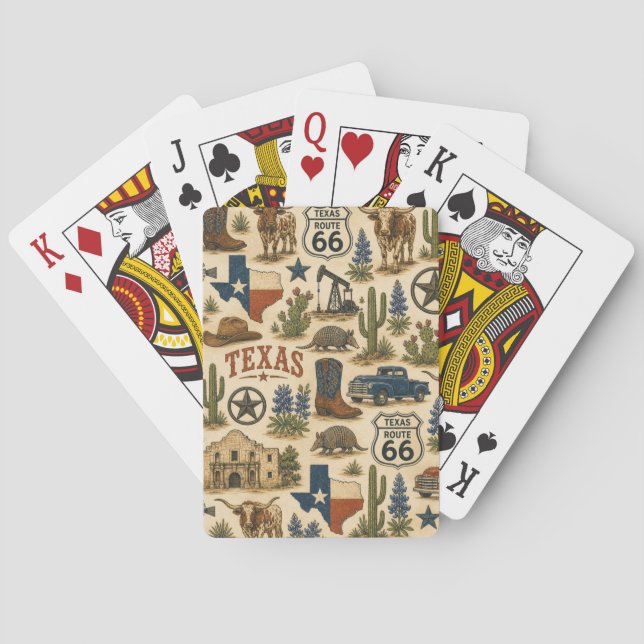 Texas Route 66 Lucky Longhorn Casinokort (Baksidan)