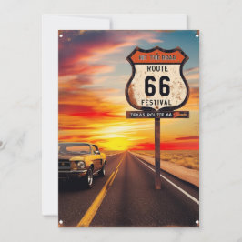 Texas Route 66 POSTCARD Inbjudningar
