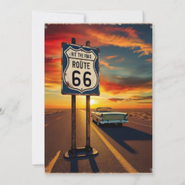 Texas Route 66 Road Resa Memory Inbjudningar