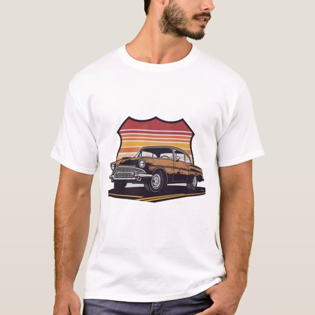 Texas Route 66 Shirt T (Framsida)