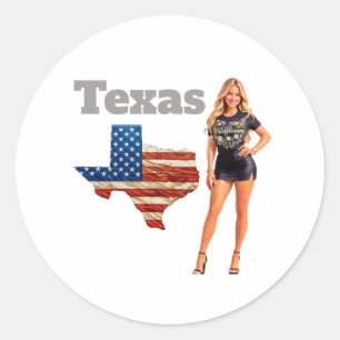 Texas Runt Klistermärke