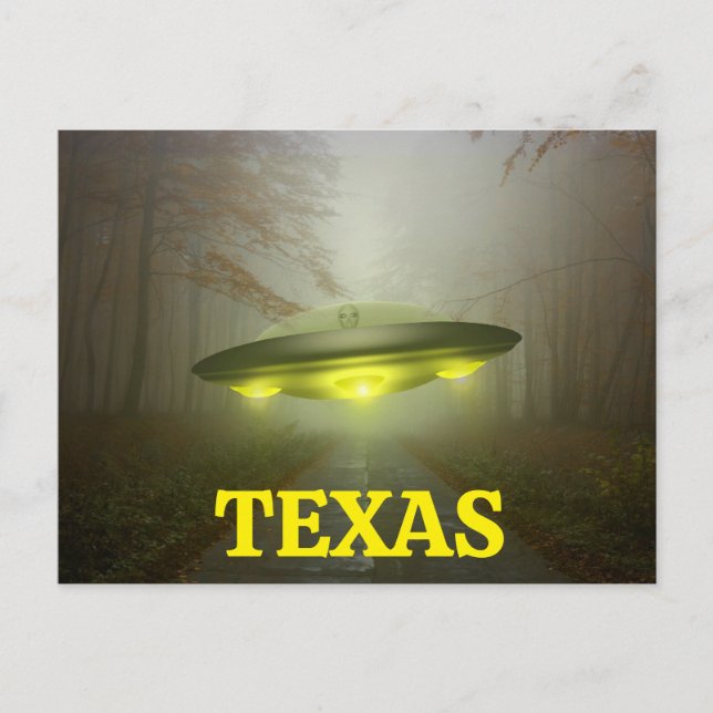 TEXAS RYMD SKEPPS UFO Vykort (Framsida)