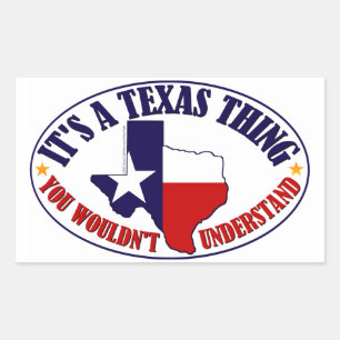 Texas Sak Rektangulärt Klistermärke