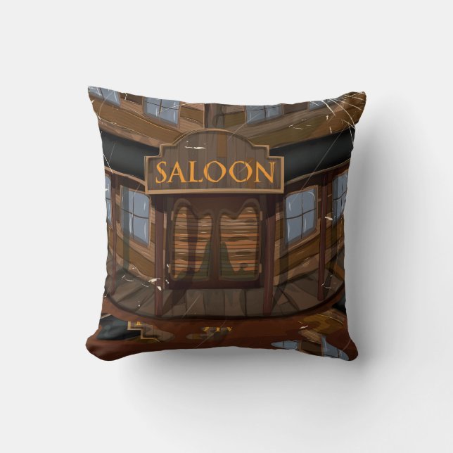 Texas Saloon bar semesteratvakansplanscher Kudde (Framsida)