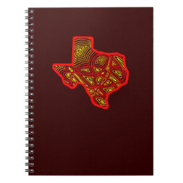Texas Scribbleprint Anteckningsbok Med Spiral