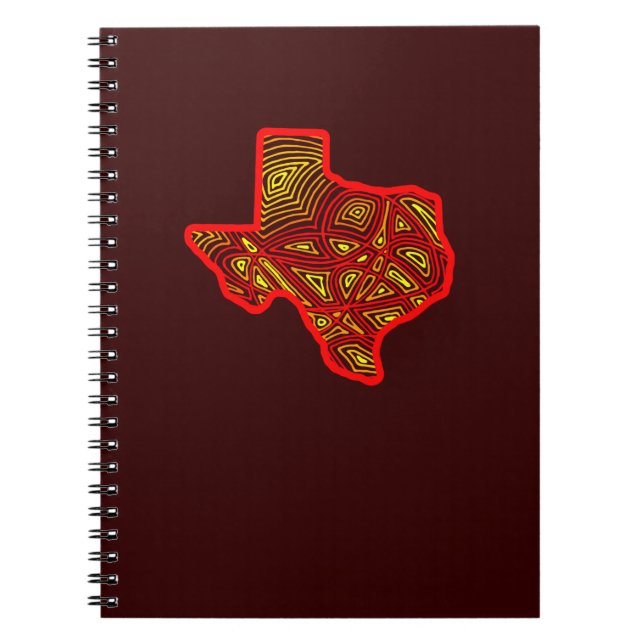 Texas Scribbleprint Anteckningsbok Med Spiral (Framsidan)