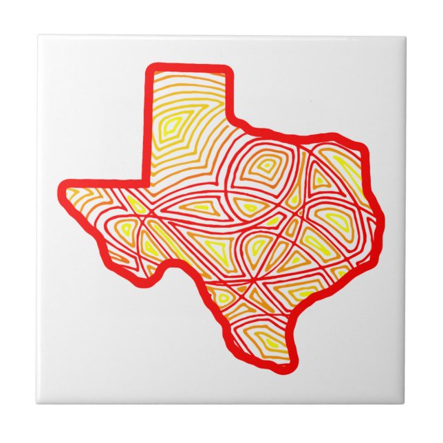 Texas Scribbleprint Art Kakelplatta (Framsidan)