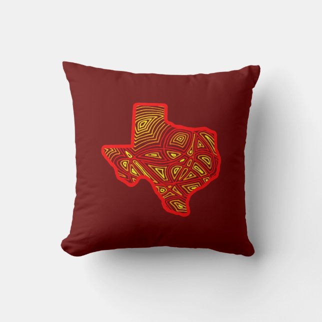 Texas Scribbleprint Kudde (Framsida)