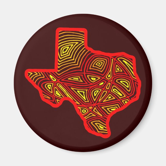 Texas Scribbleprint Magnet (Framsidan)