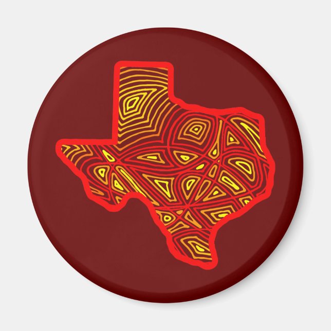 Texas Scribbleprint Magnet (Framsidan)