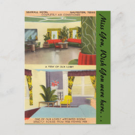Texas, Sea Wall Hotel, Galveston Vykort