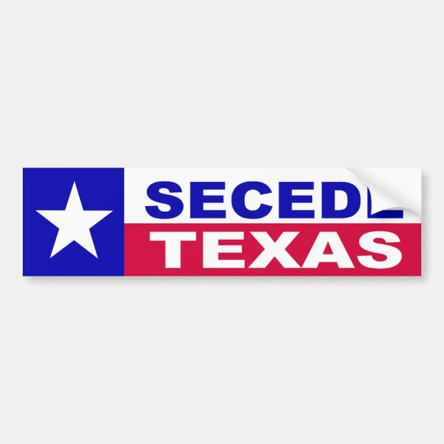 Texas secession bildekal (Framsidan)