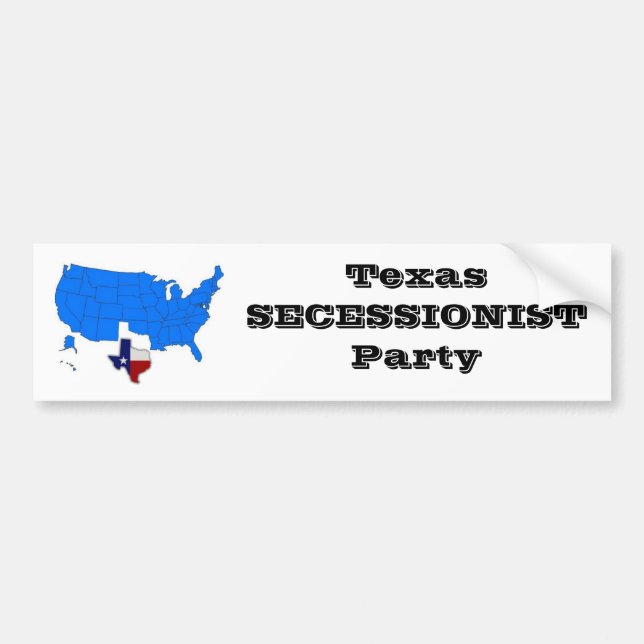 Texas SECESSIONIST Parti Bildäckslapp Bildekal (Framsidan)