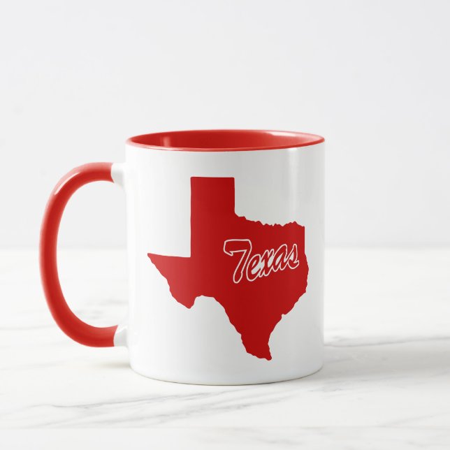 Texas Shape Red Mugg (Vänster)