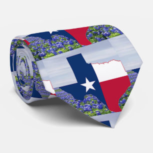 Texas Shape Texas Flagga med blåbonngarn Slips