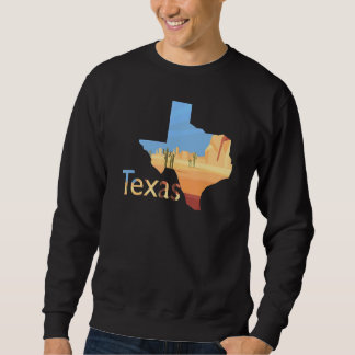 Texas Shaped Desert Scenery 1 Lång Ärmad Tröja