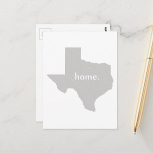 Texas Shaped Grått Home Texian Grått Texan Lone St Vykort