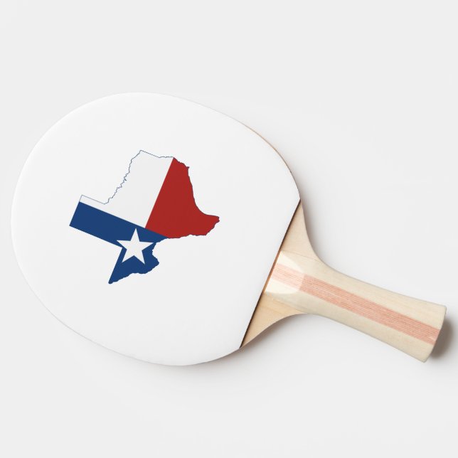 Texas Shaped Statlig flagga Lone Star Texan Ping P Pingisracket (Sidan)
