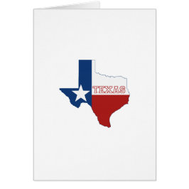 Texas Shaped Statlig flagga Notecard OBS Kort