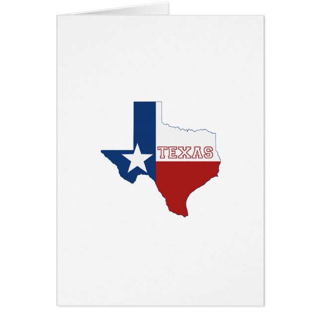 Texas Shaped Statlig flagga Notecard OBS Kort (Framsidan)