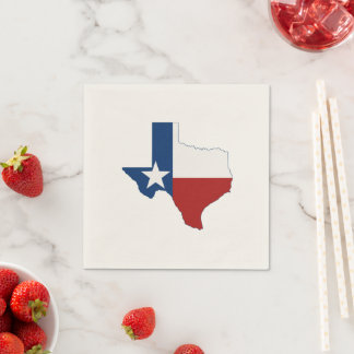 Texas Shaped Statlig flagga Texan Lone Star Party Pappersservett
