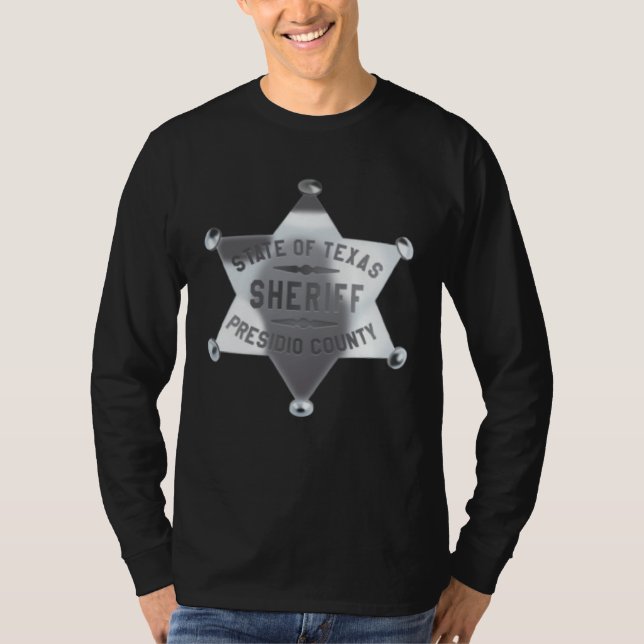 Texas Sheriff Uniform Kostym T Shirt (Framsida)