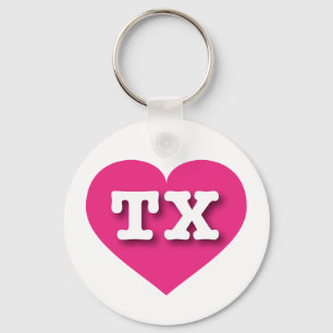 Texas Shock rosa Heart - I kärlek TX Nyckelring