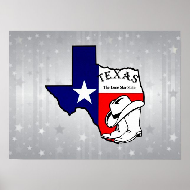 Texas silhouette på silver-miniatyrerna poster (Framsidan)