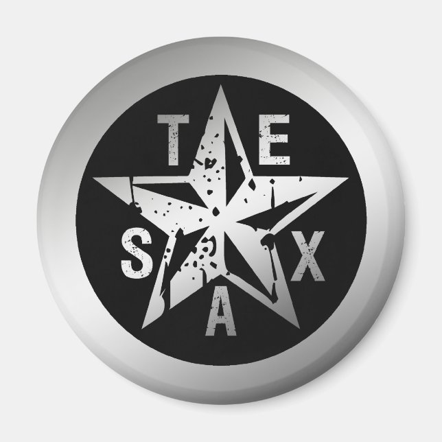 TEXAS SILVER STAR MAGNET (Framsidan)