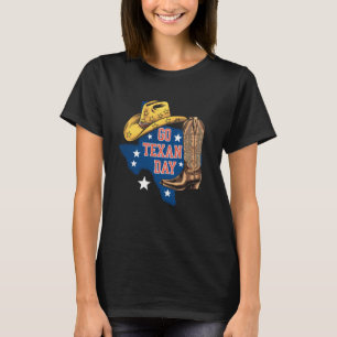 Texas självständighetsdag Cowboyhatt Stövlar TX Pa T Shirt