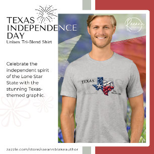 Texas självständighetsdag Unisex Tri-Blend T-shirt