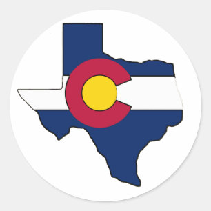 Texas skisserar klistermärkear för Colorado Runt Klistermärke