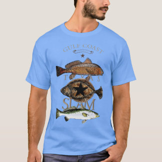 Texas Slam Fishing Red Drum Flounder Trout T Shirt