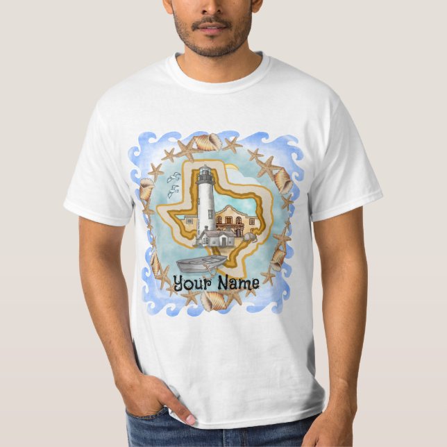 Texas Snäckors Lighthouse T-Shirt (Framsida)