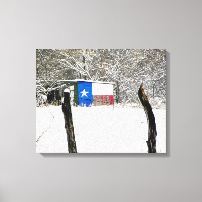 Texas Snö Canvastryck (Framsida)
