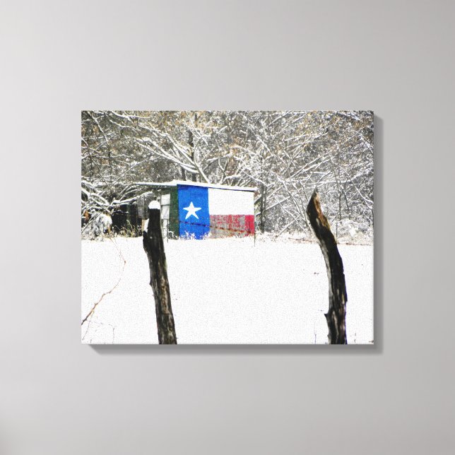 Texas Snö Canvastryck (Framsida)