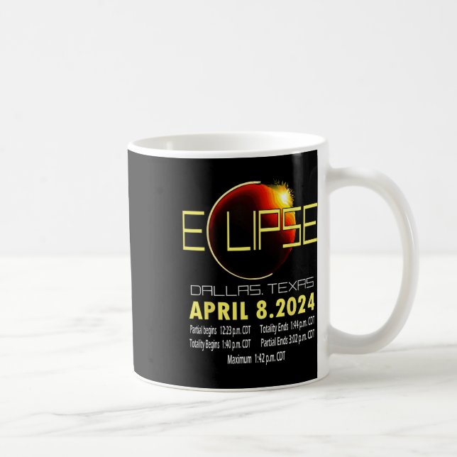 Texas Solar Eclipse 2024 Solar Eclipse Funny Texas Kaffemugg (Höger)