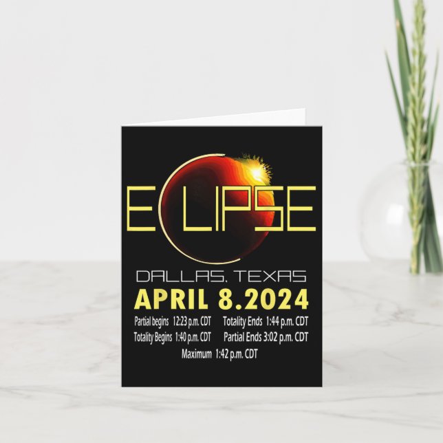 Texas Solar Eclipse 2024 Solar Eclipse Funny Texas Kort (Framsida)