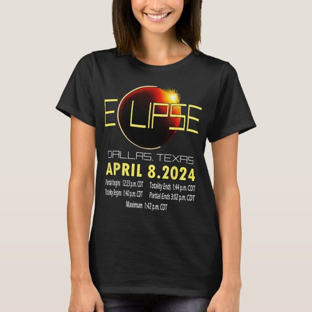 Texas Solar Eclipse 2024 Solar Eclipse Funny Texas T Shirt (Framsida)