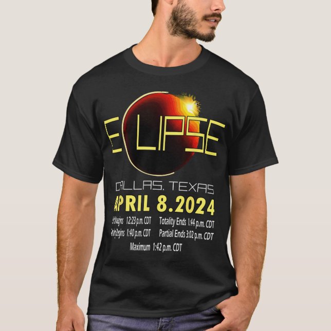 Texas Solar Eclipse 2024 Solar Eclipse Funny Texas T Shirt (Framsida)