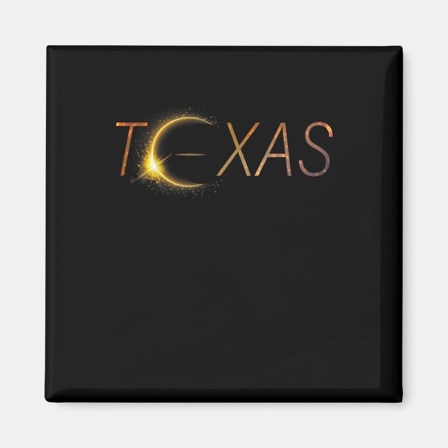 Texas Solar Eclipse 2024 Total Solar Eclipse Texas Magnet (Framsidan)