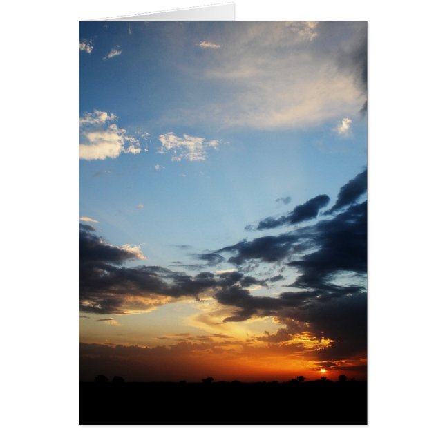 Texas solnedgång #1 hälsningskort (Framsidan)
